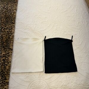 Aritzia Black and White Contour Tube Tops